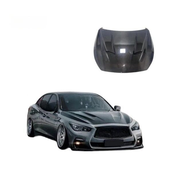 VR-1 Style Carbon Fiber Hood | 14+ Infiniti Q50