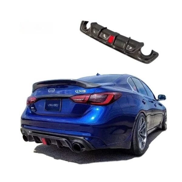 SP Style Carbon Fiber Rear Diffuser | 14+ Infiniti Q50