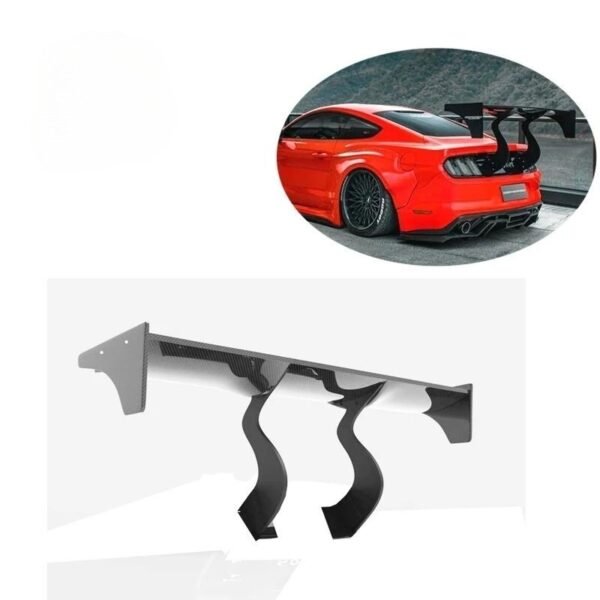 TT Style Carbon Fiber Rear Spoiler / Wing | 15-23 Ford Mustang