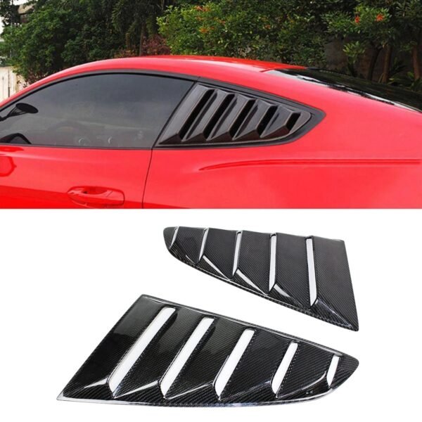 GT Style Carbon Fiber Side Window Vent Trim | 15-23 Ford Mustang