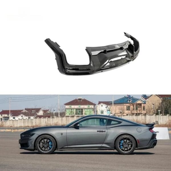 Carbon Fiber Rear Diffuser | 24+ Ford Mustang Dark Horse