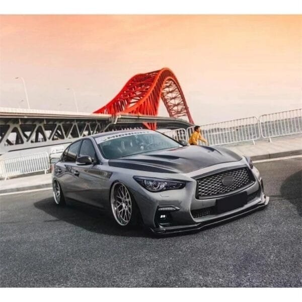 VR-1 Style Carbon Fiber Hood | 14+ Infiniti Q50 - Image 2