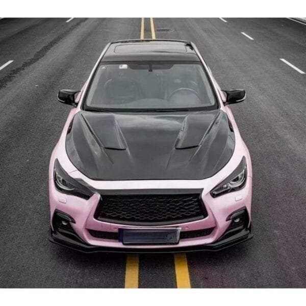 VR-1 Style Carbon Fiber Hood | 14+ Infiniti Q50 - Image 5