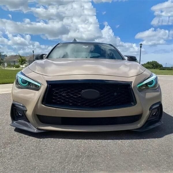 Custom Fog Light Carbon Fiber Bezel Front Bumper | 14+ Infiniti Q50 - Image 4