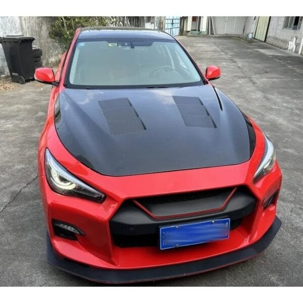 SVG Style Carbon Fiber Dual Vented Hood | 14+ Infiniti Q50 - Image 3