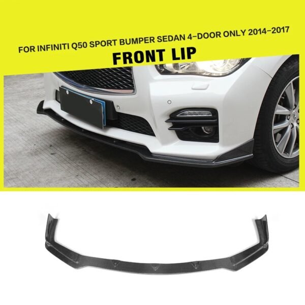 SR Style Carbon Fiber Front Lip | 14+ Infiniti Q50 - Image 2