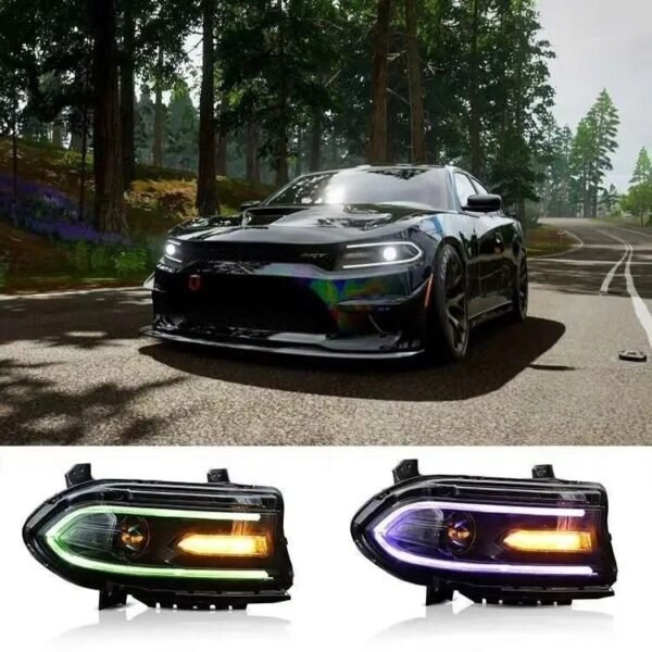 Custom RGB Headlights w/ Bluetooth (Pair) | 15+ Dodge Charger - Image 7