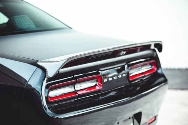 G1 Style Carbon Fiber Rear Spoiler w/ Camera Hole | 15+ Dodge Challenger - Image 5