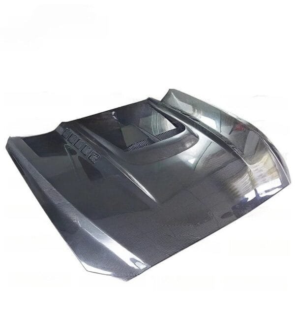 M Style Carbon Fiber Hood w/ Vents | 15-23 Ford Mustang - Image 3