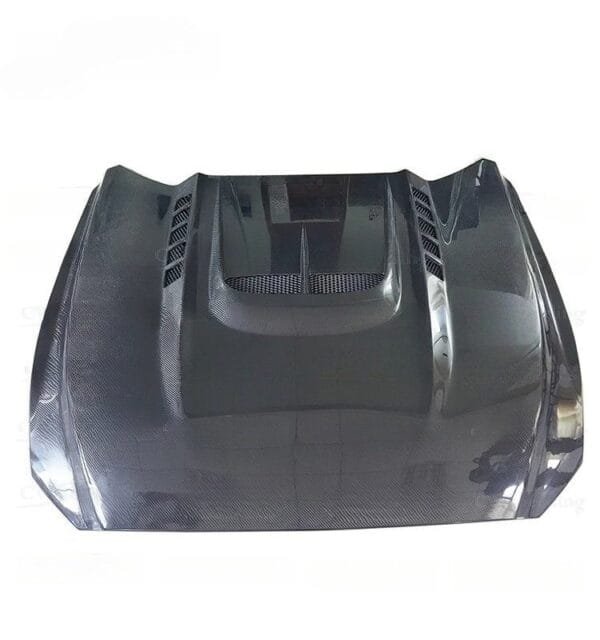 M Style Carbon Fiber Hood w/ Vents | 15-23 Ford Mustang - Image 2