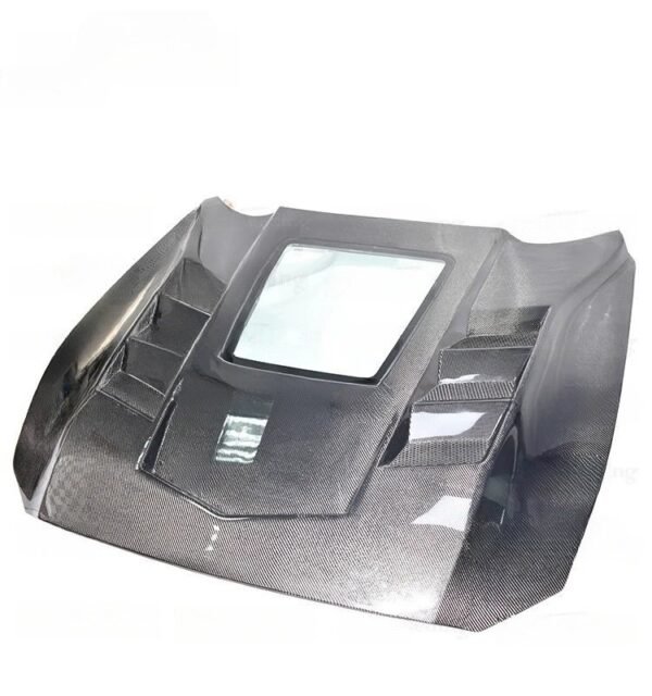 Custom See-Thru Carbon Fiber Hood | 15-23 Ford Mustang - Image 2