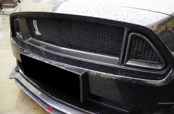 R Style Carbon Fiber Front Bumper Grille Replacement | 15-23 Ford Mustang - Image 5