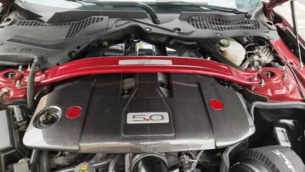 GT Style Carbon Fiber Engine Cover 5.0L | 15-23 Ford Mustang - Image 5