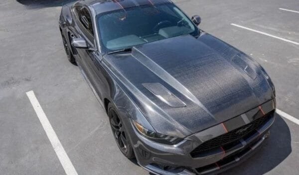 RS Style Carbon Fiber Hood | 15-23 Ford Mustang - Image 6