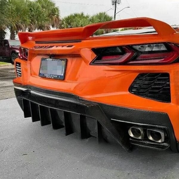 S1 Style Carbon Fiber Rear Diffuser | 20+ Chevy Corvette C8 - Image 3